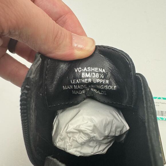 NEW Vince Camuto Ashena Black Suede Leather Buckle Zip Up Bootie Ankle Boots - Picture 13 of 14